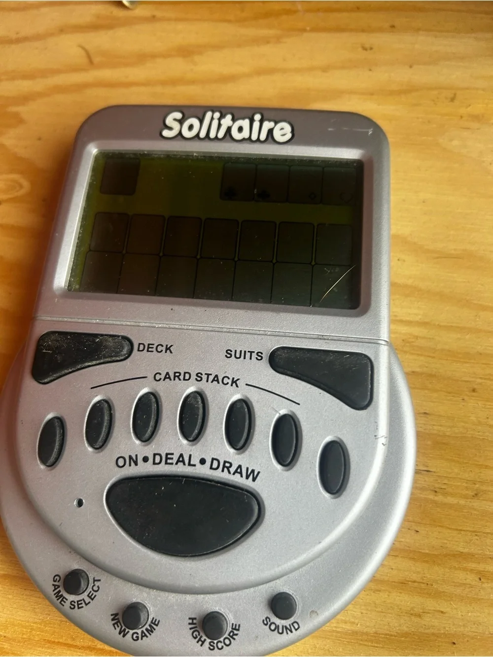 Solitaire Portable Electronic Game - Silver with Black Buttons